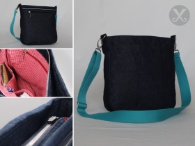 Klappentasche Jeans rustikal-