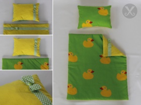 Puppenbettwäsche Entchen-