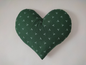 Zirben Herzkissen Grün-