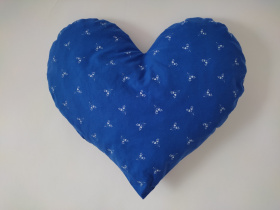 Zirben Herzkissen Blau-
